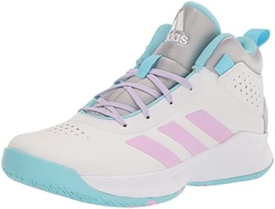 adidas Unisex-Child Cross Em Up 5 Basketball Shoe, Dash Grey/Bliss Lilac/Grey (Wide), 7 Wide Big Kid
