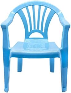 CABLEPELADO Silla plástico Infantil, Silla de niños plástico para jardín, Silla de plástico para terraza, Silla para Patio, Silla Camping, Apta para niños, Altura Total 49.5 cm, Plástico,Azul