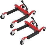 MERXENG 2PCS Car Wheel Dolly, 1500LBS Capacity Hydraulic Trailer Dolly with Foot Pedal for Vehicle Positioning for Cars Boats Motorcycles