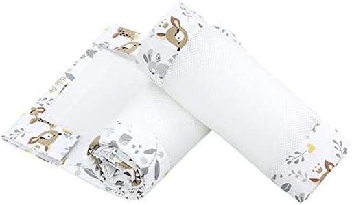 TupTam Barreaux Protection Filet Tour de Lit Bébé Mesh 3D Pack de 2 pièces, Animaux Sauvages, env. 128 x 30 cm (pour lit d'enfant 140x70)