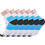 Pnosnesy 6/7 Pairs Compression Socks for Men & Women Plantar Fasciitis Socks Low Cut Sports Socks Athletic Socks with Arch Support Plantar Fasciitis