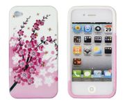 Pink Cherry Blossoms Flexible Gel Case for Apple iPhone 4, 4S (AT&T, Sprint & Verizon)