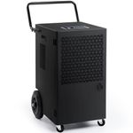 iOCHOW 70L/Day Large Commercial Dehumidifier：Area 200m2 / 500m3 Dehumidifiers for Home Damp Basements, 24Hr Timer Electric Dehumidifier, Humidity Control Portable Dehumidifier with 5.5L Water Tank