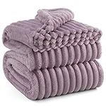 Bedsure Super Soft Purple Blanket Queen Size for Bed - Fuzzy Fluffy Cozy Blankets for Women, Bed Blanket for Winter, 90x90 Inches