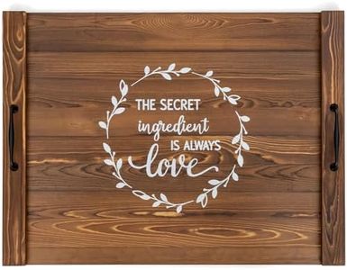 Noodle Board Stove Cover with Handles, Sink Wood Stove Top Covers for Electric & Gas Stove, RV Stove Burner Cover, Farmhouse Decorative Wooden Tray for Kitchen-The Secret Ingredient Is Always Love