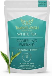 TeaNOURISH Darjeeling Emerald White Tea | Darjeeling Silver Needles White Tea | Delicate, Unique Aroma & Flavor | Freshly Sourced Direct From Origin - 50 g