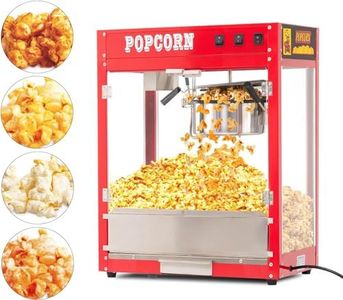 RIEDHOFF Popcorn Machine for Movie Night, 8OZ Popcorn Popper Machine with 10 PACK Popcorn Buckets, Poppers Machine Maker for 60 Cups for Batch, Old Fashion Popcorn Machine Movie Theater Style