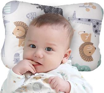 WelsLife Soft Hypoallergenic Baby Pillow Organic Cotton Cover Machine Washable(Animal World)