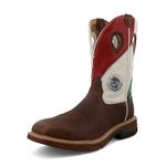 Twisted X Men's Western Work Boot, Copper Brown & Multi, 8