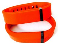 ! 2pcs Small S Red (Tangerine) Replacement Bands + 1pc Free Small Grey Band With Clasp for Fitbit FLEX Only /No tracker/ Wireless Activity Bracelet Sport Wristband Fit Bit Flex Bracelet Sport Arm Band Armband