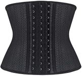 YIANNA Waist Trainer Women Body Shaper Corset Latex Short Torso Tummy Control Belt Cincher, 1 - Black (Height 26 Cm), X-Small