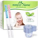 Easy@Home 100 Ovulation & 20 Pregnancy Test Strips with Cups: Reliable LH Predictor Kits - Accurate TTC OPK Fertility Tests | 100 LH + 20 HCG + Cups (Green)