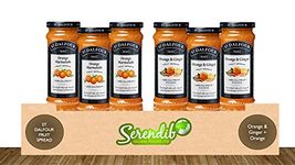 St. Dalfour 3 Pc. Orange & Ginger + 3 Pc. Orange Fruit Spread | 284g Each | Old French Recipe | Made with Only Fruit Juice Concentrate