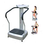 Health & Fitness_Hub Vibration Plate Exercise Machine Fitness Platform w/Loop Bands Home Training Equipment for Weight Loss and Toning