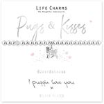 Life Charms Pugs & Kisses bracelet, 5 month, Silver, no gemstone