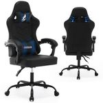 G GERTTRONY Gaming Chair Computer Gaming Chaise Racing Video Game Chairs with Lumbar Support and Headrest(Black&Black)