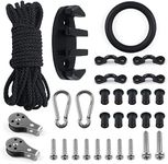 Anchor Trolley Kit for Kayak Canoe, with Zig Zag Cleat/30ft Rope/Pulleys/Pad Eyes/Snap Hooks/Rigging O Ring/Mounting Hardware, for Kayak Canoe Boats Water Sports