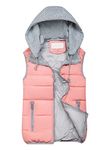 GORIFE Casual Zipper Down Vests For Women Fashion Packable Vest Pink S