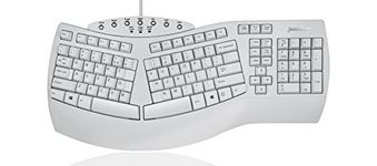 Perixx Periboard-512 Ergonomic Split Keyboard - Natural Ergonomic Design - White - Bulky Size 19.09"X9.29"X1.73", USB