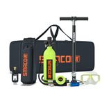 SMACO Scuba Tank Diving Gear for Diver Mini Scuba Tank Oxygen Cylinder with 15-20 Minutes Capability Diving Oxygen Underwater Breathing Device 1L Diving & Snorkeling Equipment