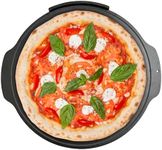 Outset Cast Iron Grill Pizza Pan, 18" Pizza Stone For Oven and Grill