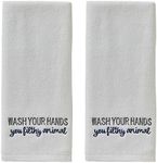 SKL Home Wash Hand Towel (2-Pack), White 2 Count