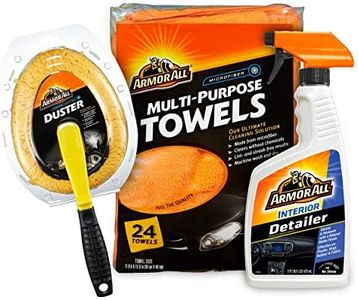 Interior Car Cleaning Kit by Armor All, Interior Detailer Spray with Microfiber Towels and Microfiber Duster, 16 Fl Oz