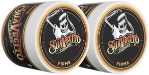 Suavecito Pomade Firme Hold 4 oz, 2 Pack - Strong Hold Hair Pomade For Men - Medium Shine Water Based Flake Free Hair Gel - Easy To Wash Out - All Day Hold For All Hair Styles