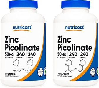 Nutricost Zinc Picolinate 50mg, 240 Veggie Capsules - Gluten Free and Non-GMO