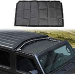 JeCar JL Sunshade Mesh Bikini Top Roof Sun Shade Exterior Accessories for Jeep Wrangler 2018-2022 JL JLU & 2020-2022 Gladiator JT, Black