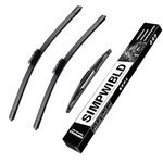 3 wipers Replacement for 2017-2021 Subaru Impreza Front Wiper Blades Original Equipment Windshield Wiper Blades Set 26"+16"+12" (Set of 3) Top Lock