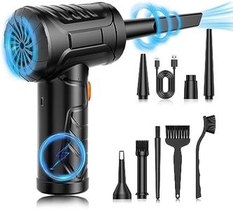 Compressed Air for Computers - ROTOHY Electric Air Duster with 110000PRM, 3 Gear Rechargeanble Cordless Air Blower for Computer, PC, Car, Office, 7600mAh Keyboaard Cleaner Kit