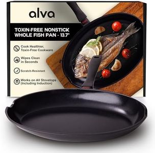 Alva Energy Nonstick Frying Pan Skillet Non Toxic Cast Aluminum Cookware Omelette Pan 13.4" PFAS, PFOA & PFTE Free, Fish Pan for Cooking Pan Set, Induction Safe, Add to Your Pots and Pans Set Cookware