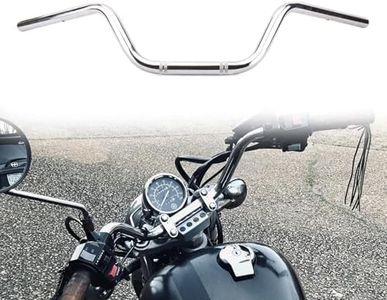 AnXin Motorcycle 7/8" Drag Handlebars High-Rise Tracker Handle Bars Universal For Sportster XL 883 1200 Cruiser Bobber Custom Chopper Softail Dyna Tour Glide Road CG125 Chrome