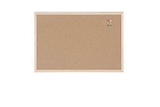 Bi-Office MC030012010 Cork Board Budget, Wood Frame, 60 x 40 cm - Brown (wood )