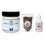 foodfrillz Whipping Cream Powder - All Purpose Vanilla (100 g), Bakefrillz Vanilla (20 ml) + Rainbow Strands Sprinkle (50 g) Pack of 3