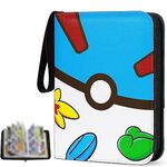 PATPAT® Poke-mon Game Card Binder for 400 Cards Trading Cards Holder Organizer, Poke-mon Cards Collection Bag Game Cards Binder Case, Game Cards Case Gifts for Kids Boys Girls