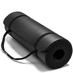 RAXTER Yoga Mat 10mm Thick, Classic Pro Non-Slip Yoga Mat- NBR for Home and Gym Workout Eco-Friendly for Men and Women’s Fitness, Pilates and Gymnastics, Planks & Floor Exercise (Black)