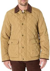 Amazon Essentials Men's Quilted Midweight Jacket, Tan, Large