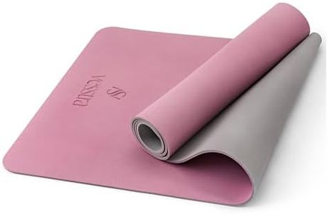 Vesstra Premium Yoga Mat – Sweat-Activated Non-Slip PU Grip I Natural Rubber Base I 4mm for Yoga, Pilates & Workouts