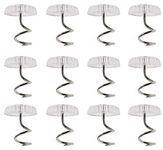 Royee 12 Pcs Twisty Pins Clear Head Screws Fasteners for Upholstery Slipcovers Bed Skirts Sofa Car Van Home Furniture Hold Bed Skirts in Place Without Damage (12)