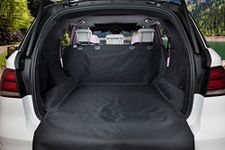 BarksBar Original Pet Cargo Cover & Liner for Dogs - 80 x 52 Black, Waterproof Machine Washable with Bumper Flap Protection- for Cars, Trucks & SUVs
