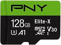 PNY Elite-X Micro SD 128GB, U3, V30, A1, Class 10, up to 100MB/s – P-SDU128U3100EX-GE