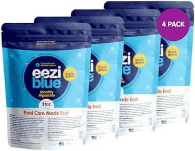 Eeziblue Monthly Pool Algaecide Bundle | Pool Booster for All Algae in Above Ground and In-Ground Swimming Pools up to 20,000 Gallons, 4 Month Pack (13k - 20k Gallons)