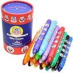 Washable Crayons for Toddlers - 24 Colors Non Toxic Twistable Jumbo Crayons Set - Silky Bath Crayons for Kids and Babies Flower Monaco