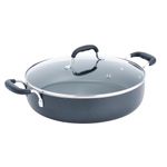 T-fal B36282 Nonstick Deep Covered Everyday Pan with Ergonomic Stay-Cool Handles Cookware, 12-Inch, Black