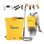 UGAOO 16L Battery Sprayer for Agriculture | 12V 8Ah Electric Knapsack Spray Pump | High Pressure Pesticide Sprayer Machine with Multiple Nozzles for Farming & Gardening