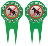 HEIOKEY 2 Pack No Poop Dog Sign Wit