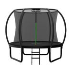 Bestmate 8FT Outdoor Trampoline for Kids Adults, ASTM Approved Backyard Large Trampolines with Safety Net and Ladder(Black)