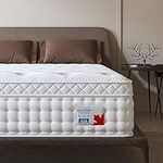 BedStory King Mattress, 12 Inch Pocket Coils Spring & Gel Memory Foam Mattress in a Box, Medium Firm Hybrid Bed Mattress King Size, Euro Top Matelas King Hybride, Premium Support & Pressure Relief